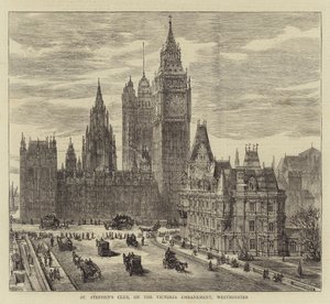 ウェストミンスターのビクトリア堤防にあるセントスティーブンズクラブ 作： Henry William Brewer